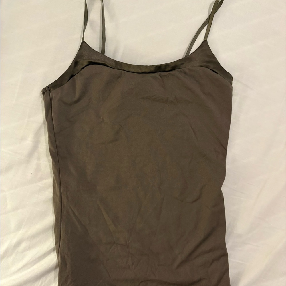 Women's Olive Spaghetti Strap Top